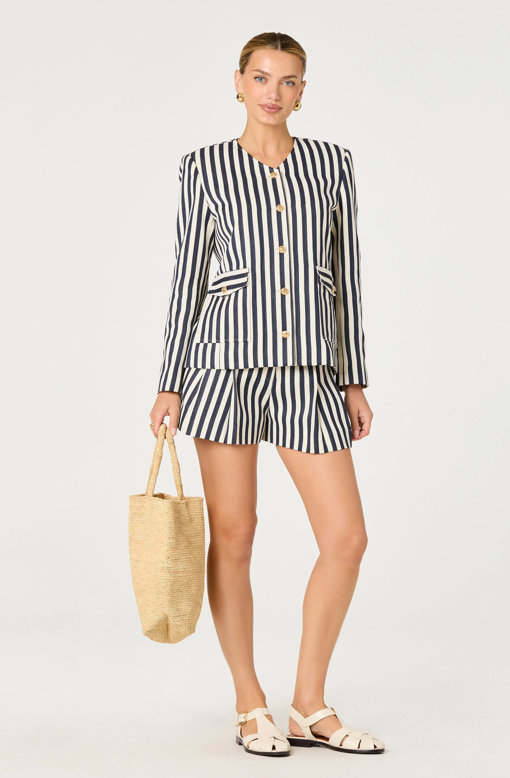 Preston Striped Linen Shorts