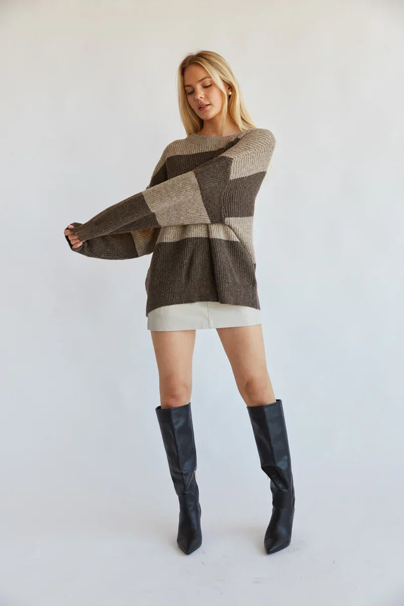 Reese Oversized Striped Sweater