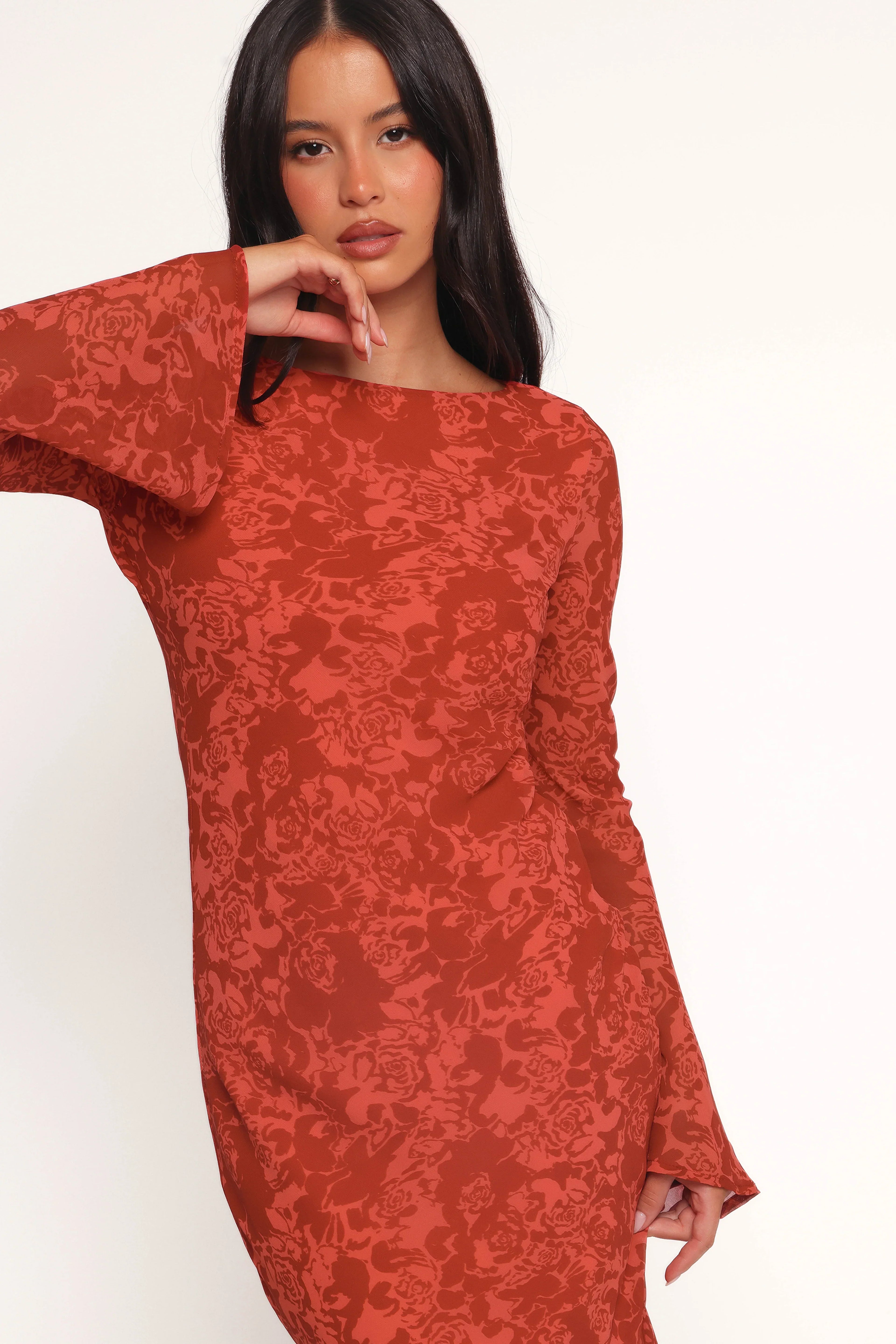Talitha Maxi Dress - Red Roses