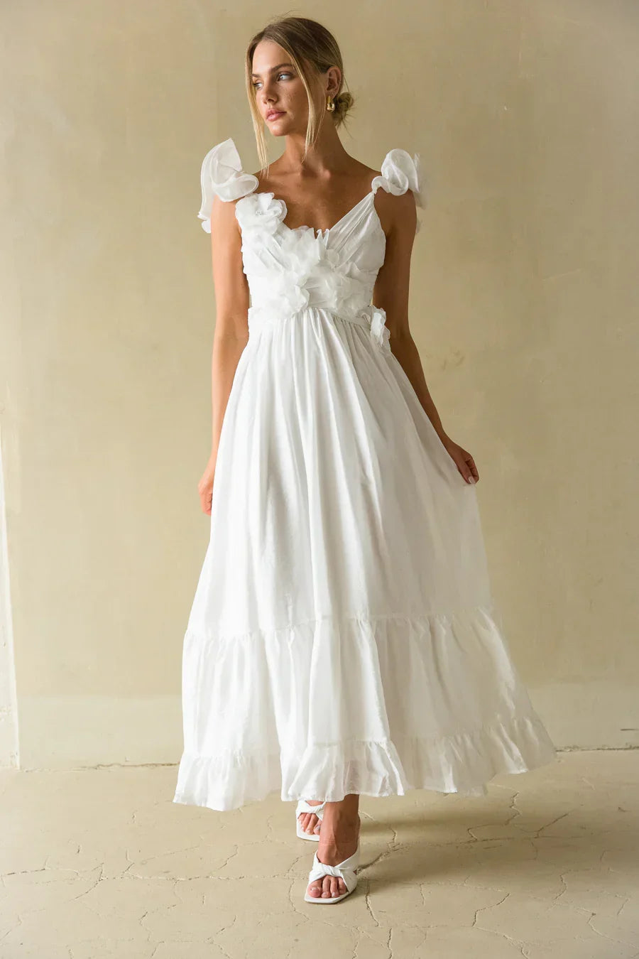 Lilia Floral Ruffle Maxi Dress
