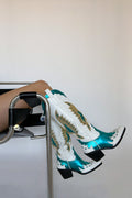 Azalea Wang Apolline Green Metallic Western Boots