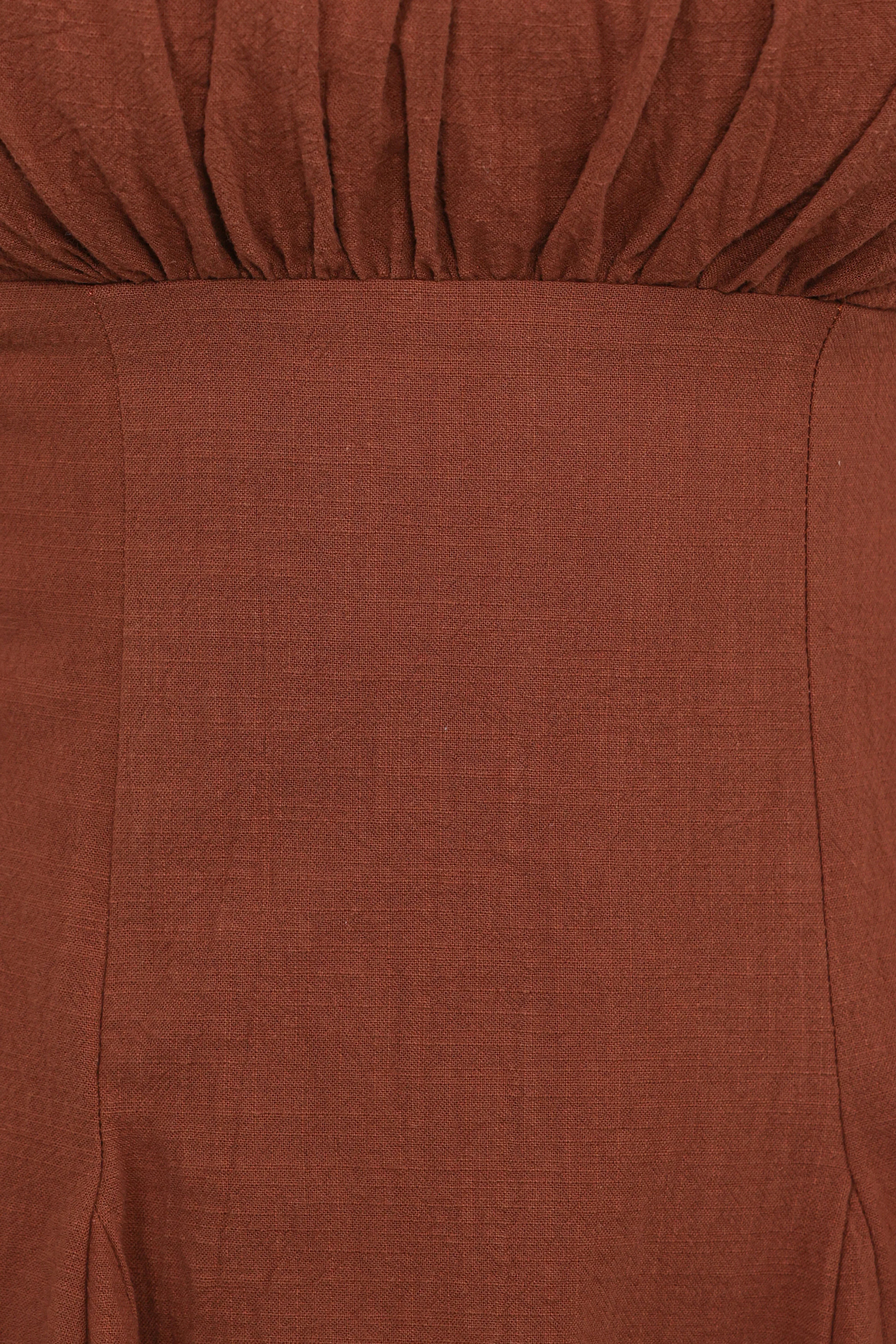 Anora Mini Dress - Cognac