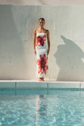 Aura Floral Mesh Maxi Dress