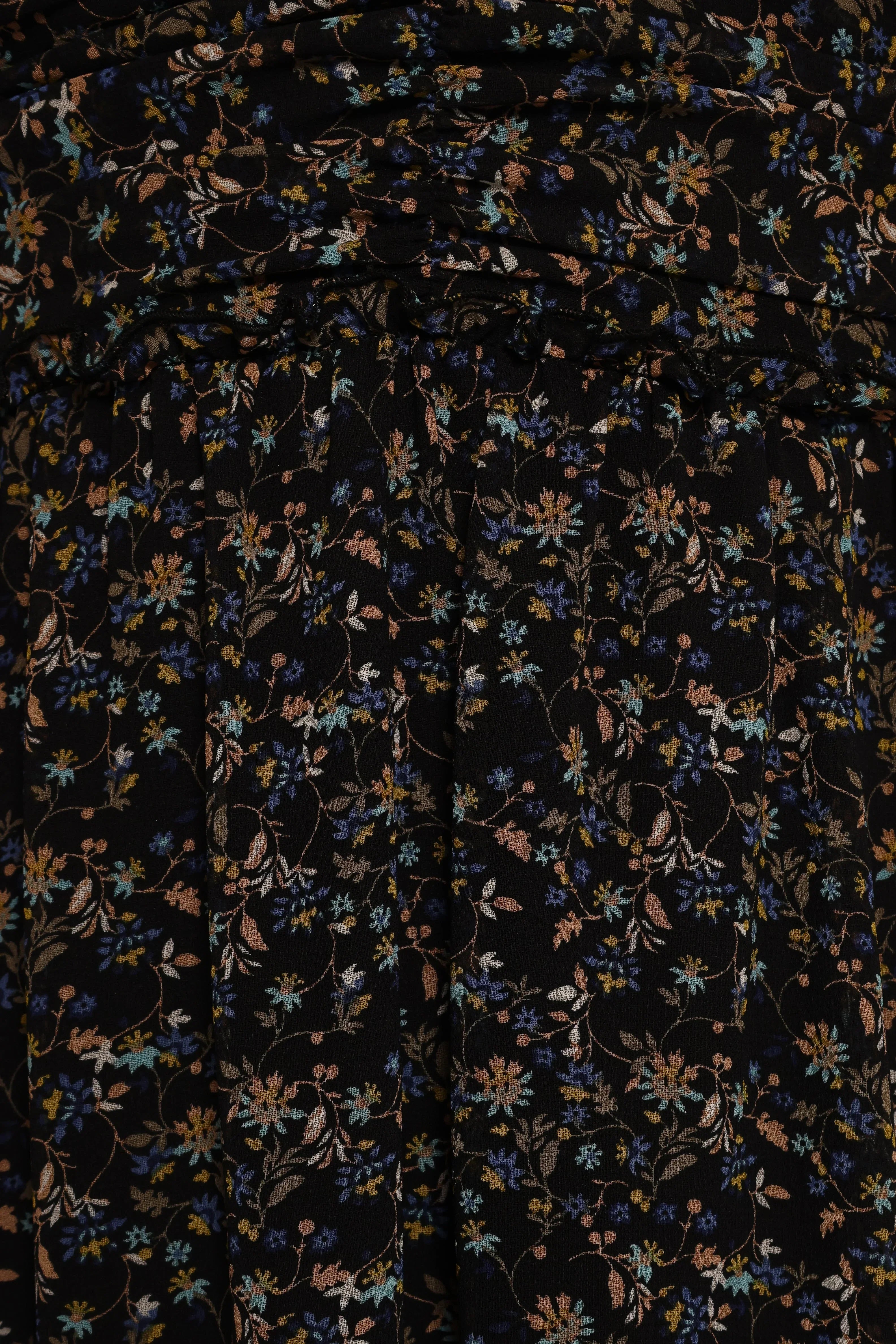 Keziah Long Sleeve Maxi Dress - Navy Ditsy Floral