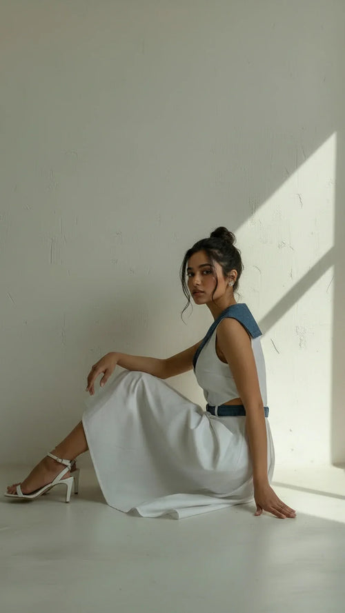 Althea Denim Midi Dress
