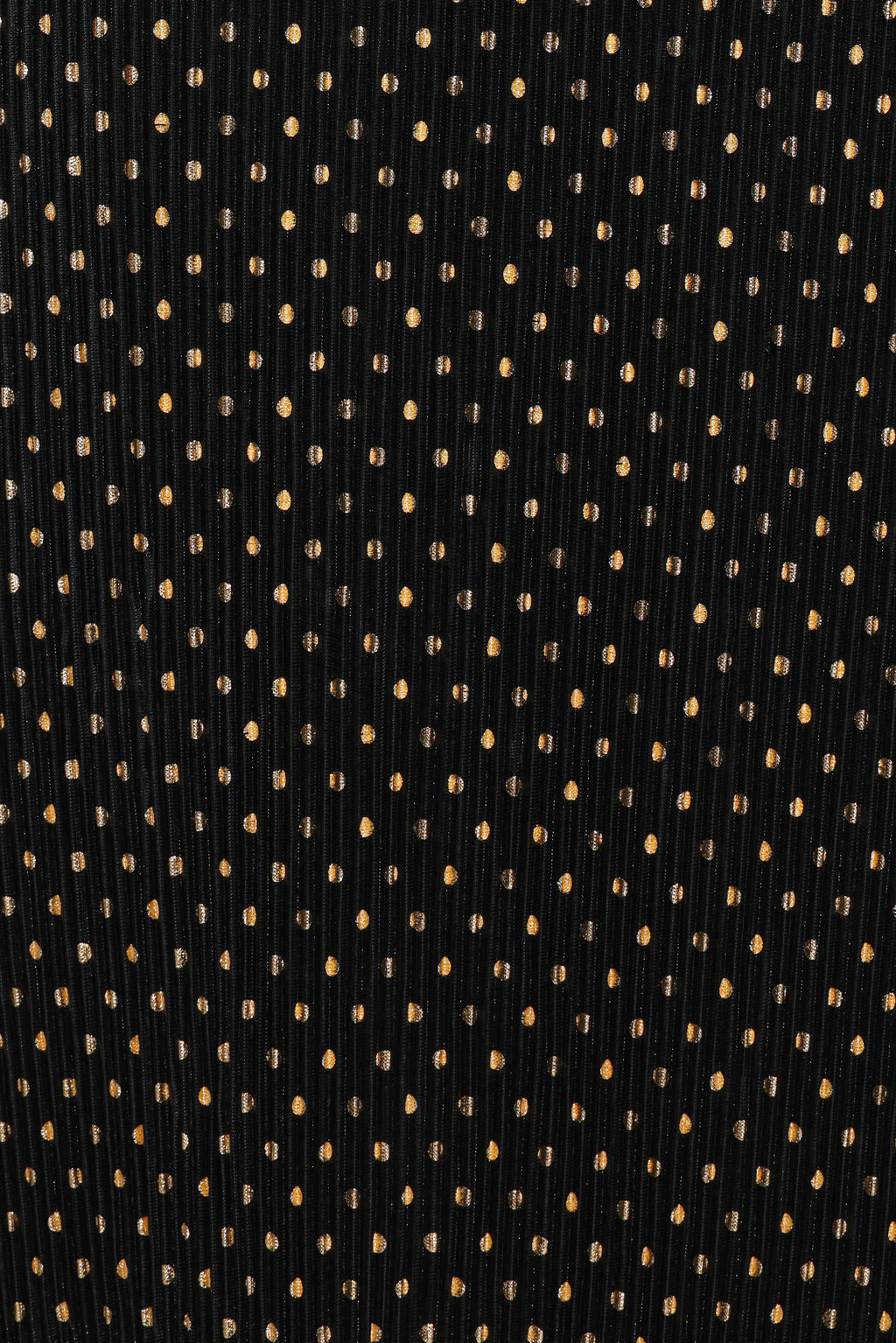 Melody Plisse Halter Maxi Dress - Black/Gold Polka Dot