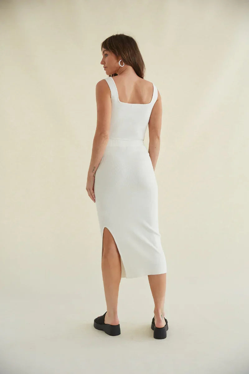 Jacqueline High-Rise Knit Midi Skirt