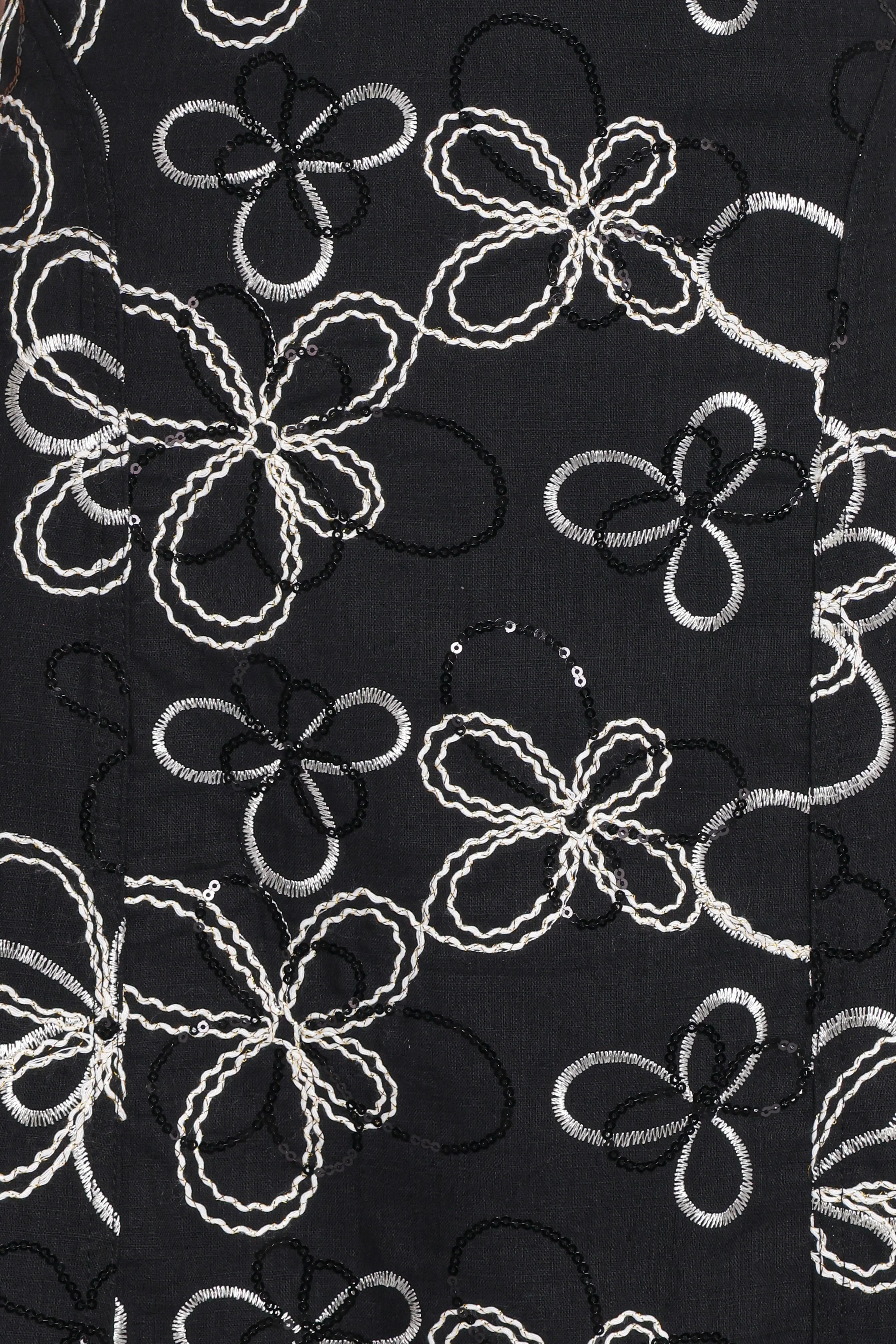 Loven Midi Dress - Black/White