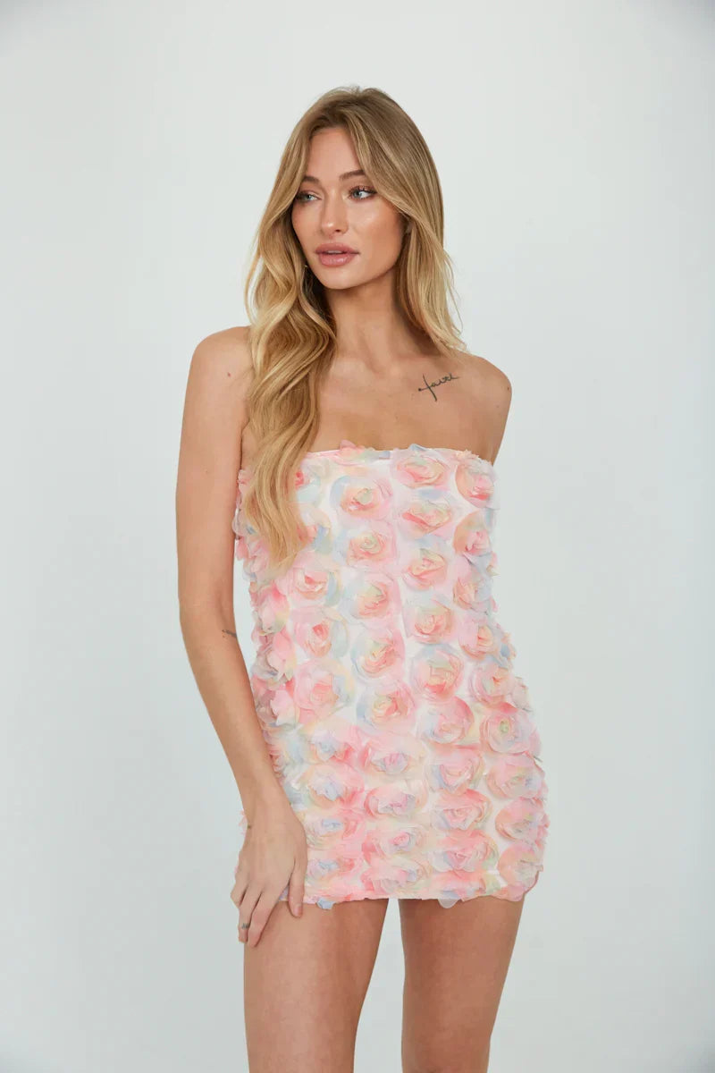 Joah Rose Applique Bodycon Mini Dress