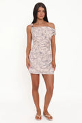 Aleyna Off Shoulder Mini Dress - Floral Print