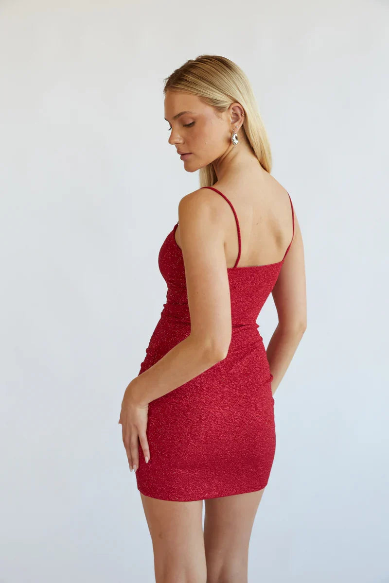 Clara Glitter Corset Bodycon Mini Dress