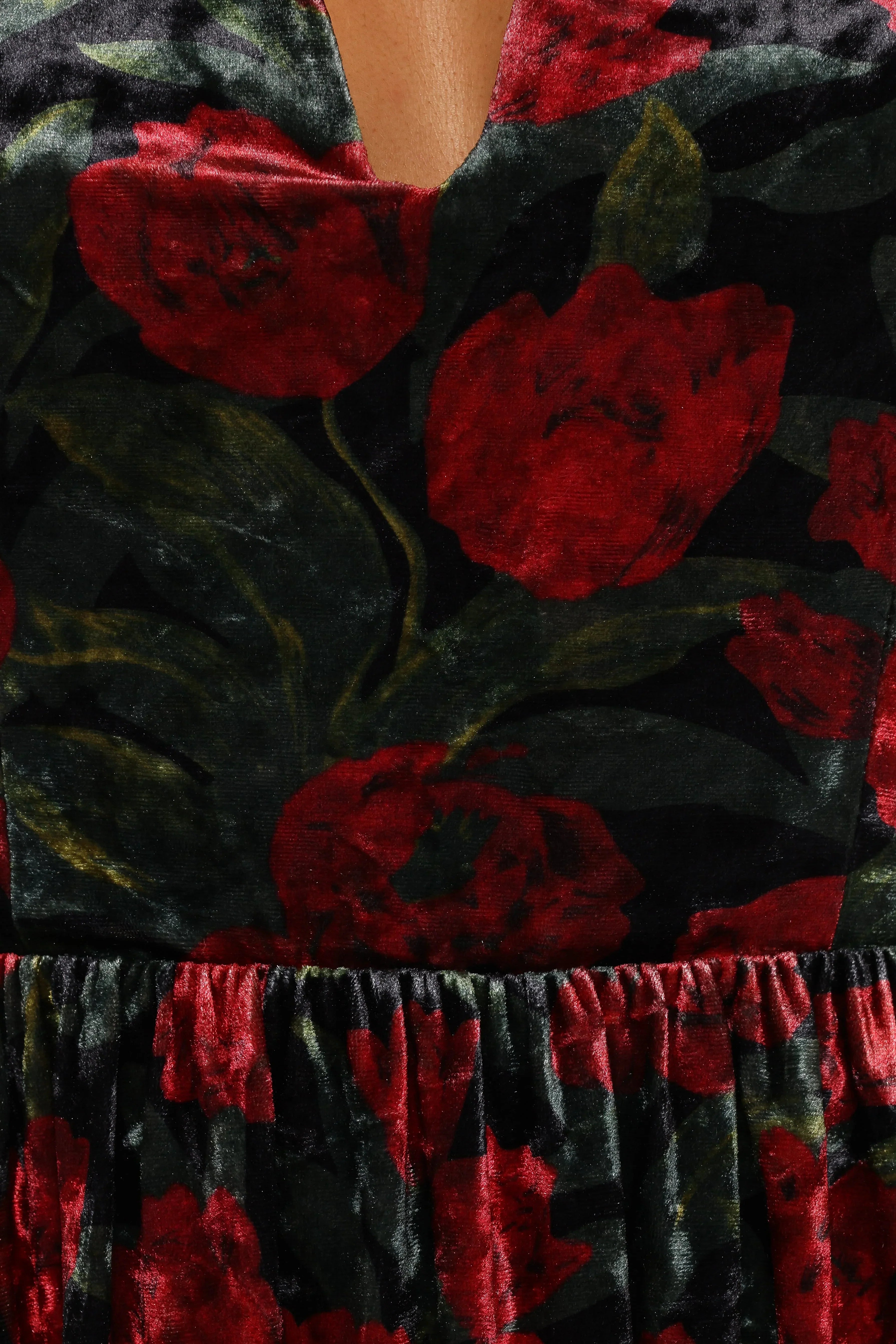 Anders Mini Dress - Black/Red
