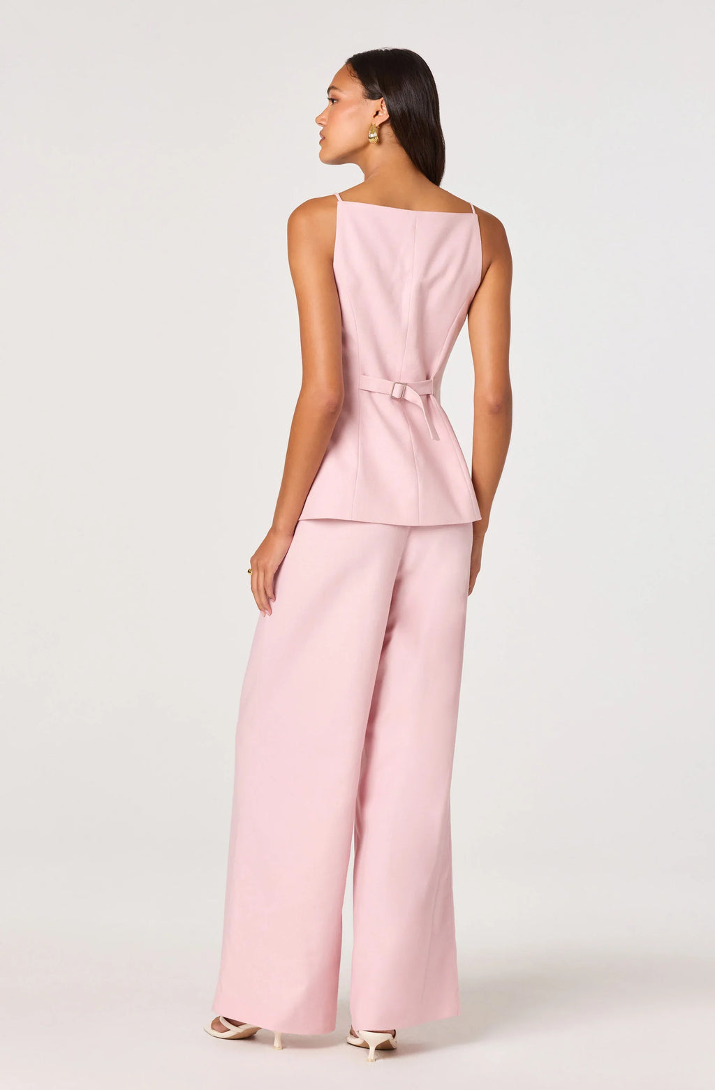 Neha Linen High-Rise Wide Leg Pants