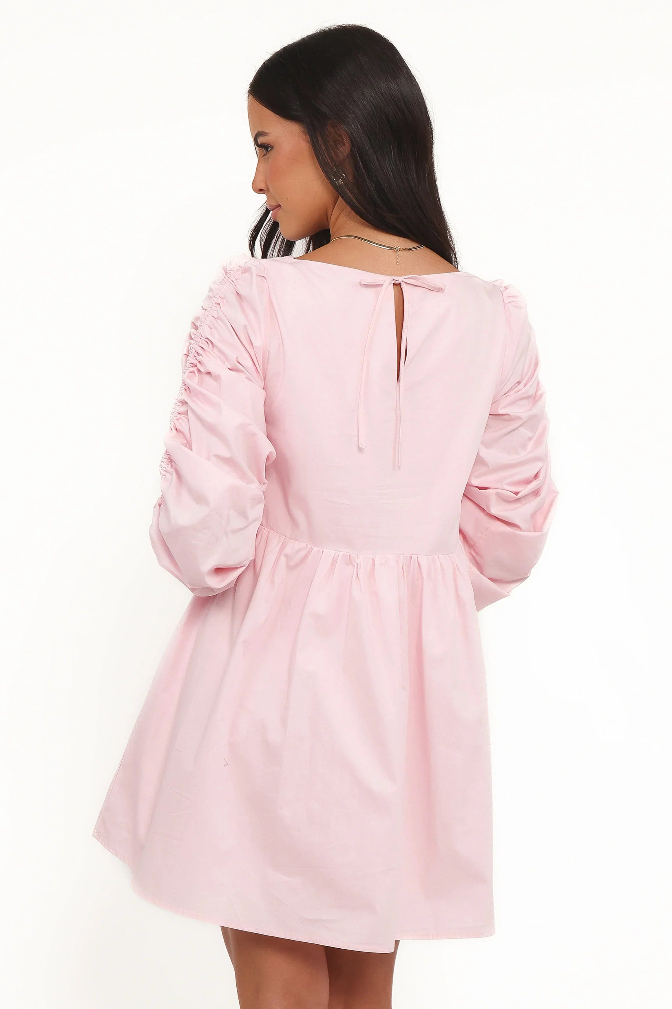 Micaela Long Sleeve Mini Dress - Pink