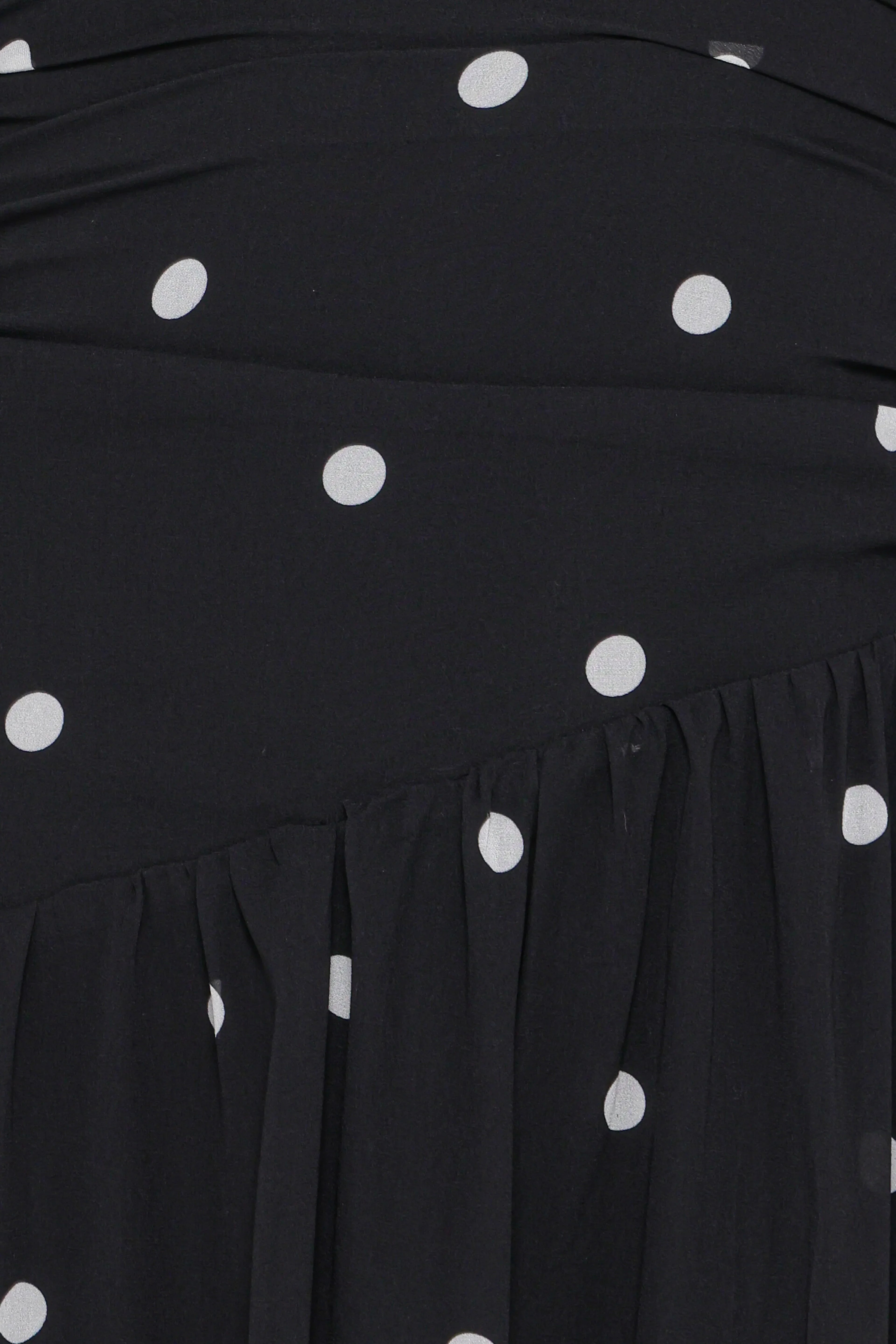 Levine Maxi Dress - Black Polka Dot