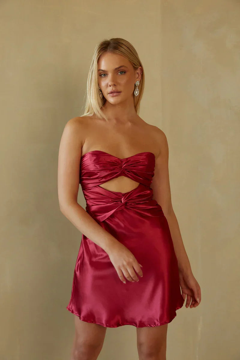 Lorelai Double Twist Tie Mini Dress