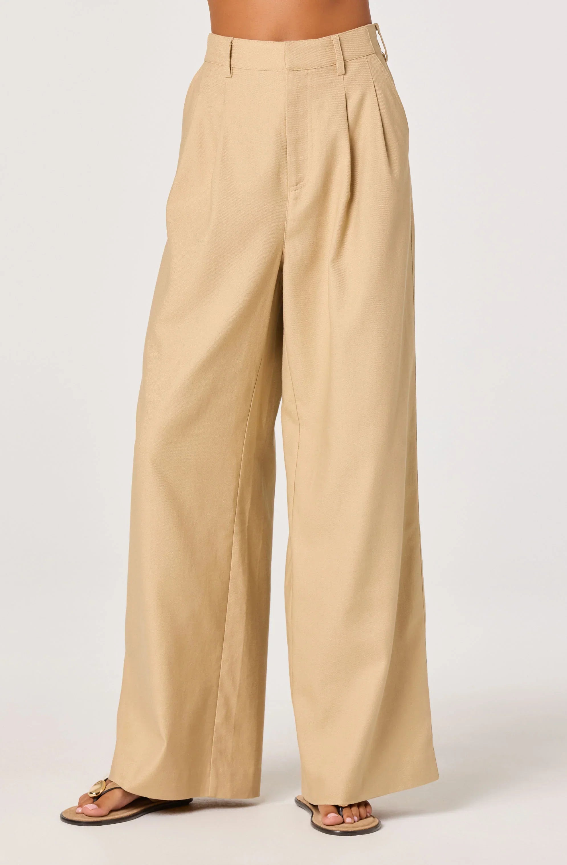 Neha Linen High-Rise Wide Leg Pants