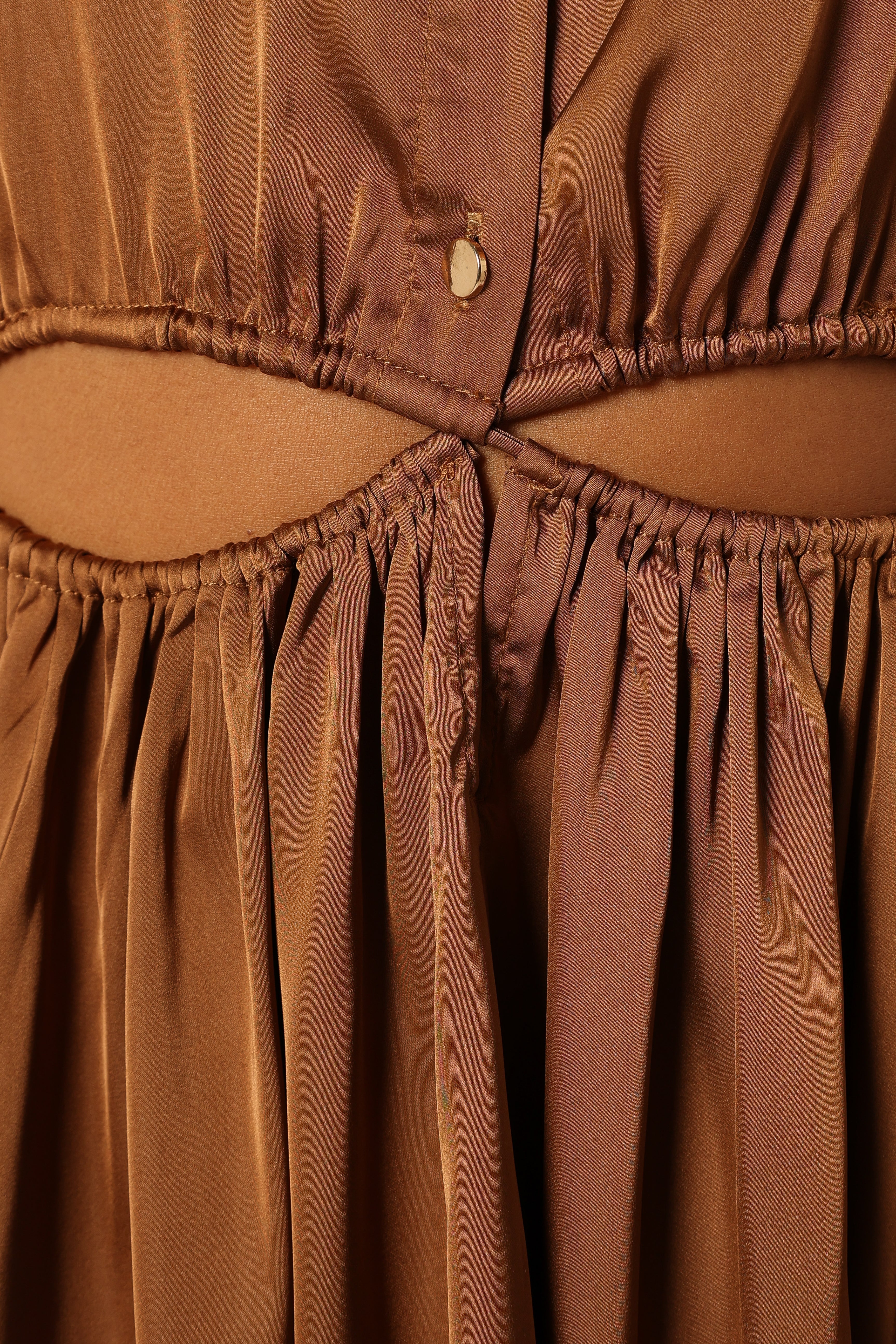 Jett Long Sleeve Midi Dress - Bronze