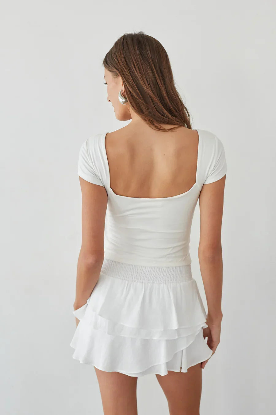 Daytona High-Rise Tiered Ruffle Skort