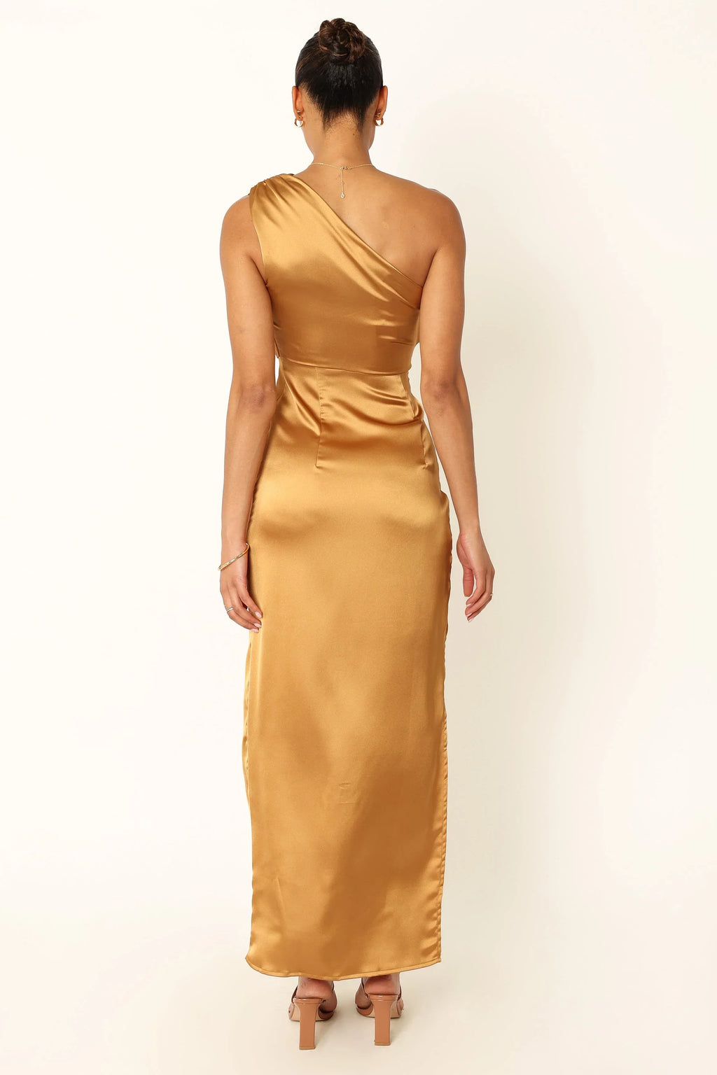 Nadia One Shoulder Maxi Dress - Bronze