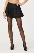 Alea Floral Textured Mini Skirt
