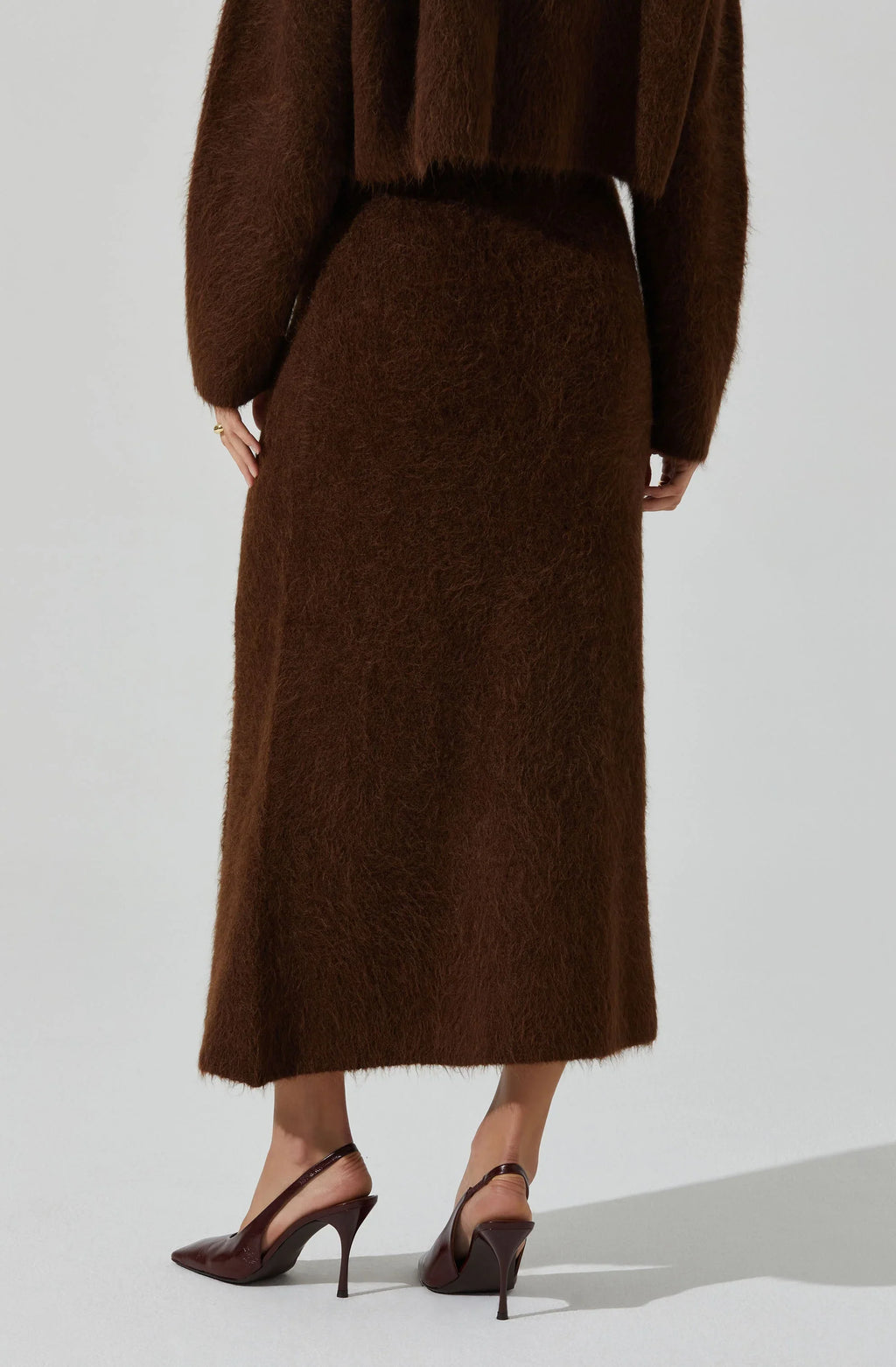 Sinisa Brushed Wool Midi Skirt