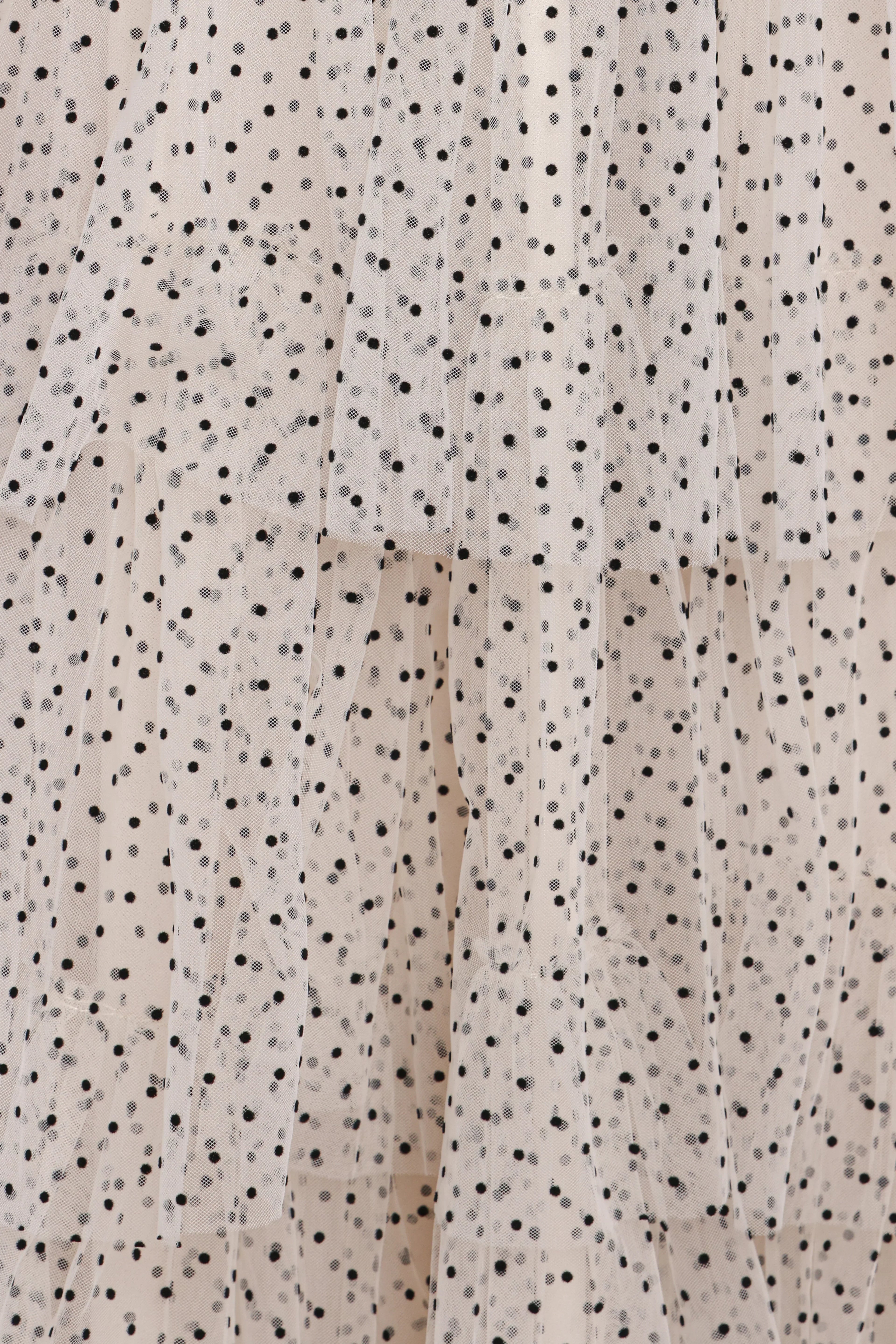 Belle Maxi Dress - Cream Polka Dot