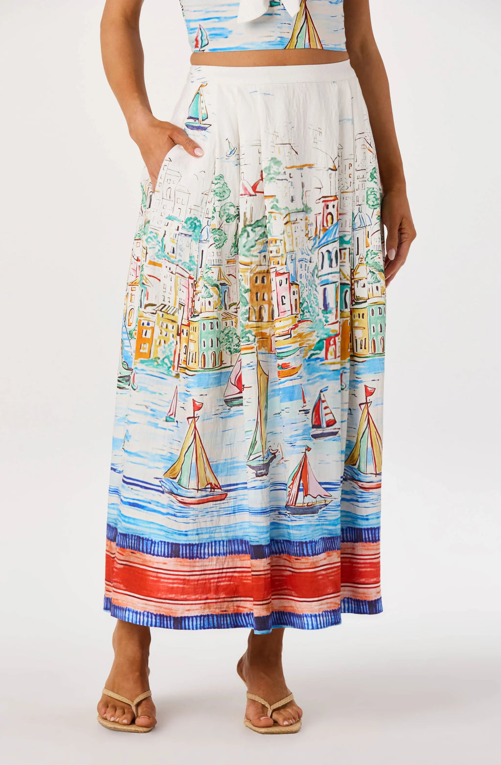 Wendy Pleated Midi Skirt