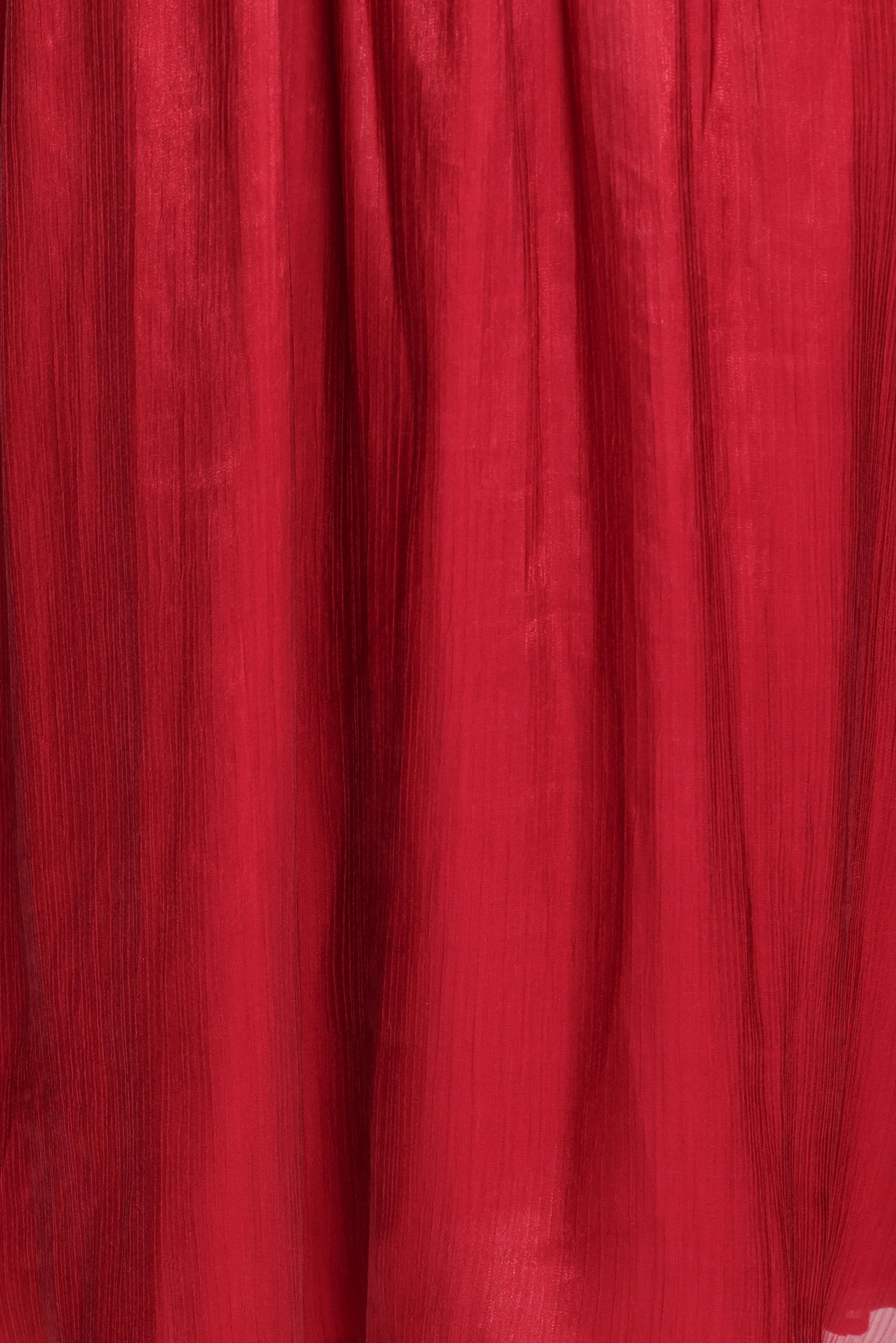 Mila Strapless Midi Dress - Red