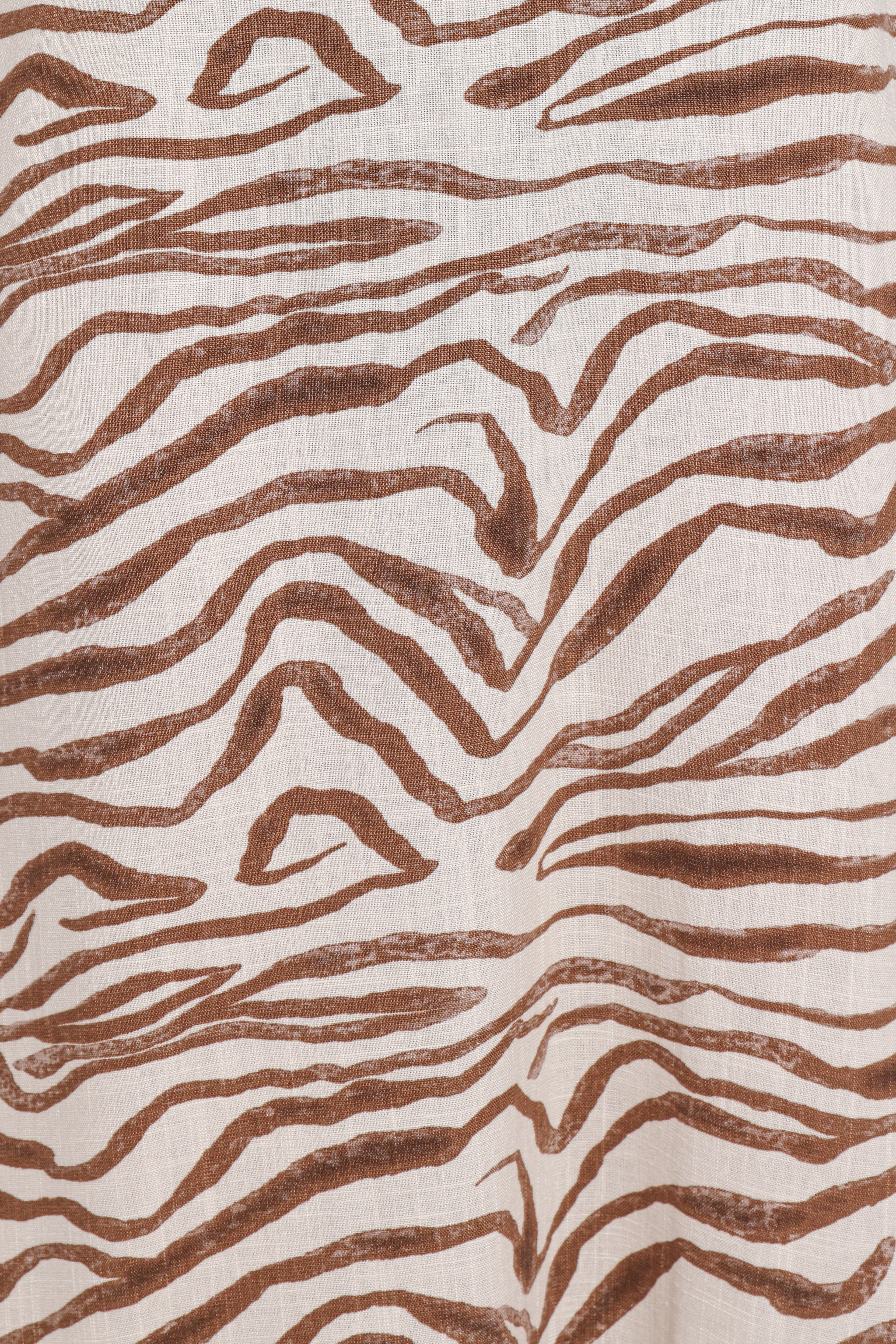 Kelsie Midi Dress - Brown Zebra