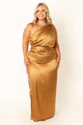 Nadia One Shoulder Maxi Dress - Bronze