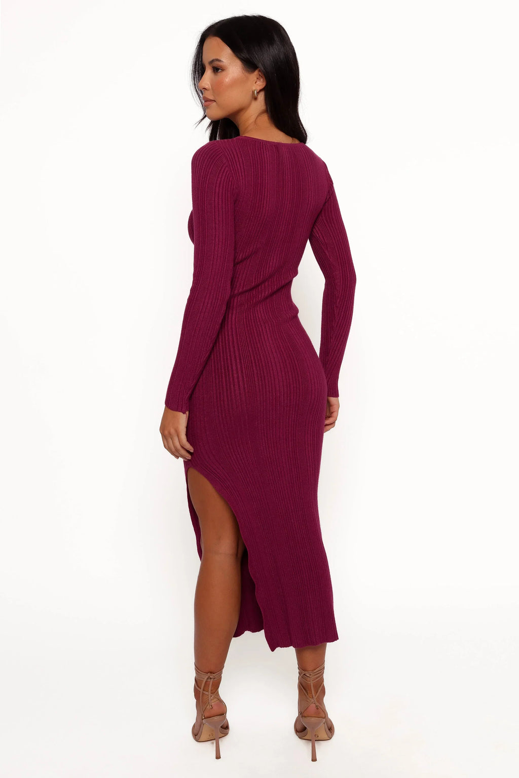 Mattie Long Sleeve Maxi Dress - Plum