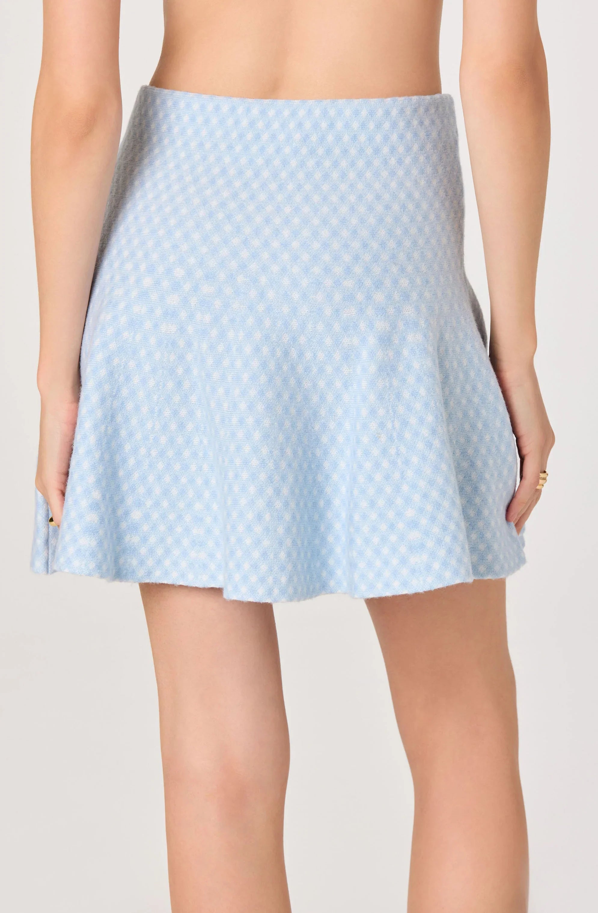 Malvie Plaid Knit Mini Skirt